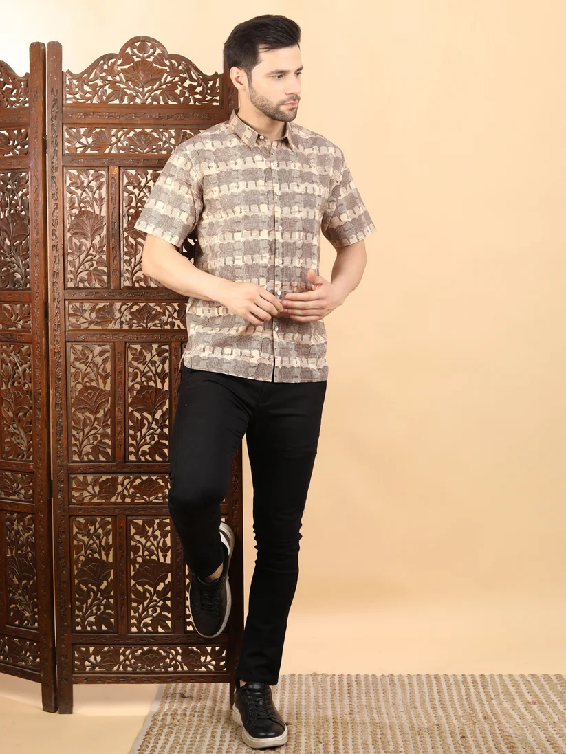 Hand Block Print- Half Sleeve Shirt