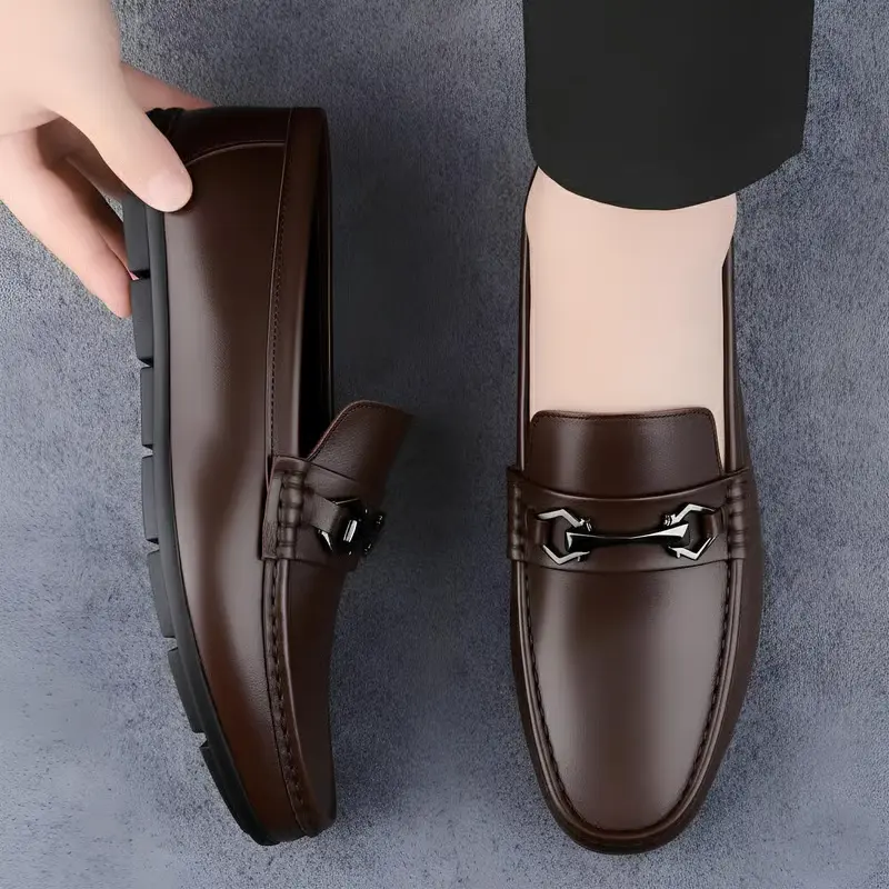 Wugo::latest Trendy Brown Men’s Casual Loafers | Stylish Brown Casual Slip-on Daily Wear Shoes | Comfortable Brown Driving Shoes for Men & Boys