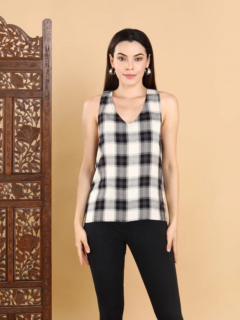 Sleeveless V-Neck Top