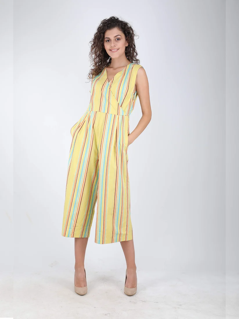 Lemon Zest Stripe Jumpsuit
