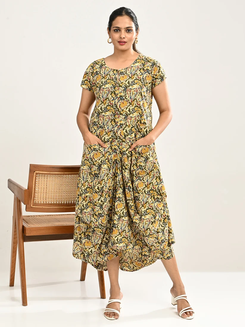 Boho Style Draped Dress